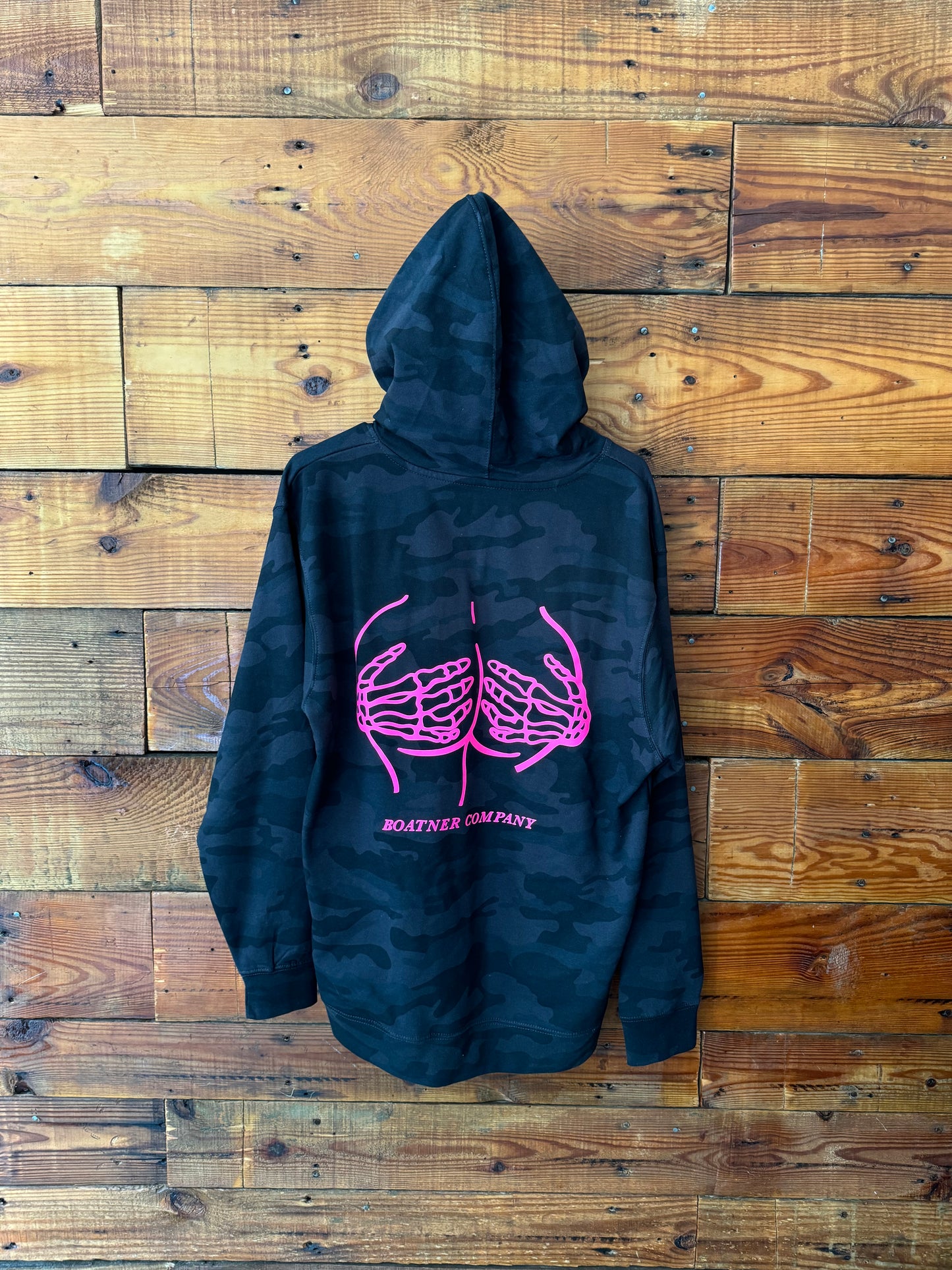 BUM Medium-Weight Black Camo Hoodie
