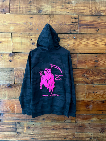 Reaper Medium-Weight Black Camo Hoodie