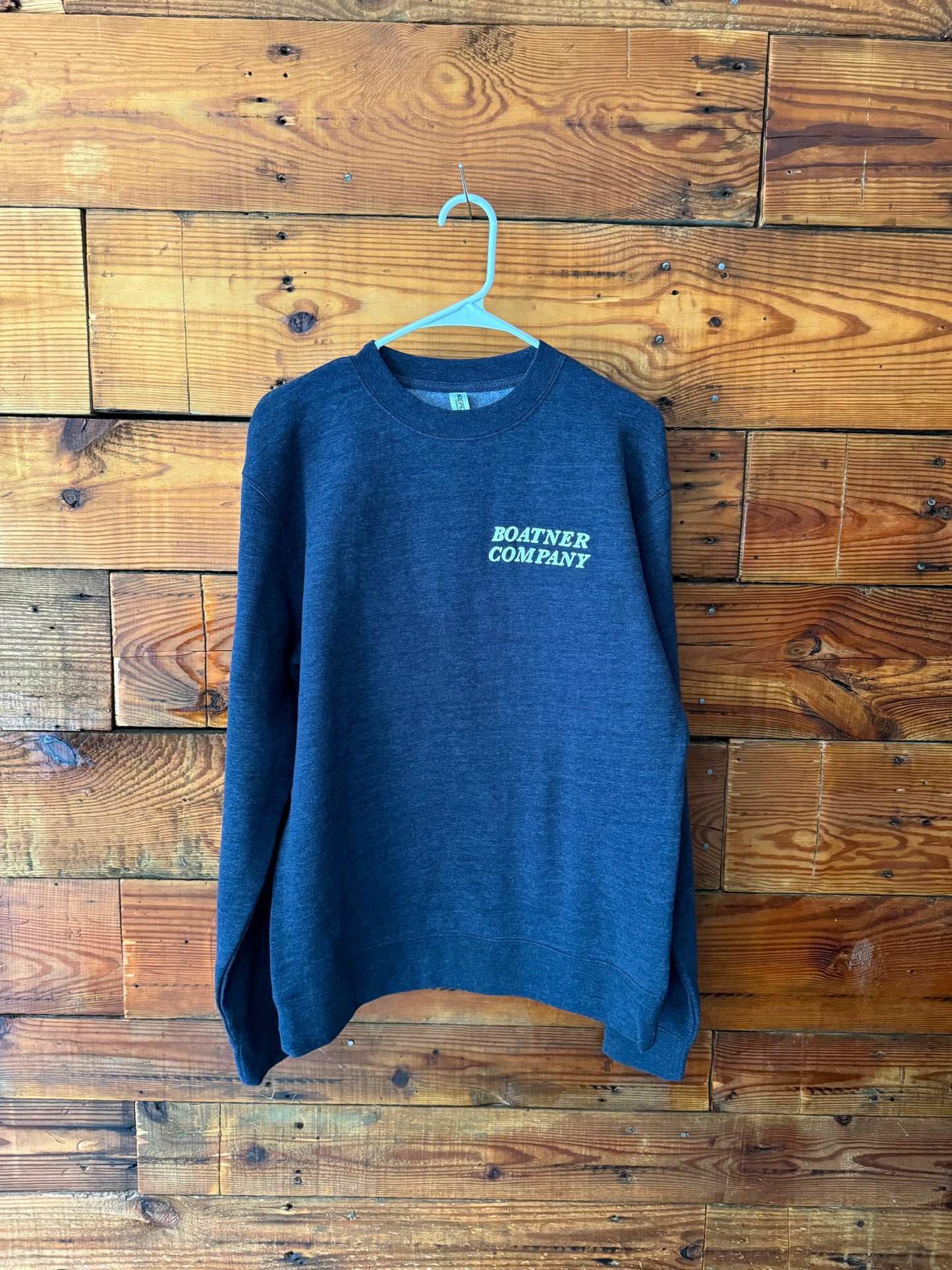 Skeleton Fish Crew Neck - Heather Blue