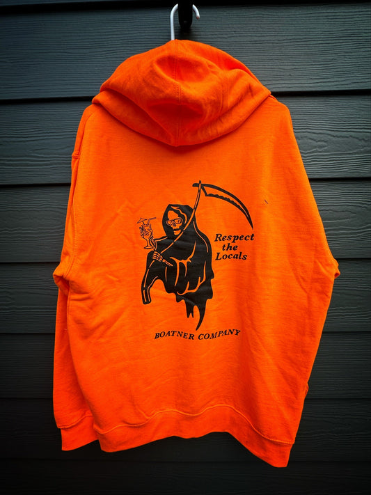 Reaper Medium-Weight Neon Orange Hoodie