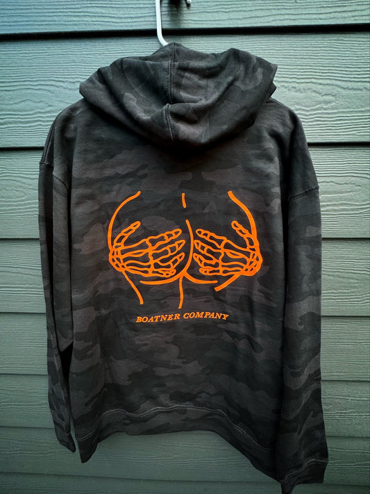 BUM Medium-Weight Black Camo Hoodie