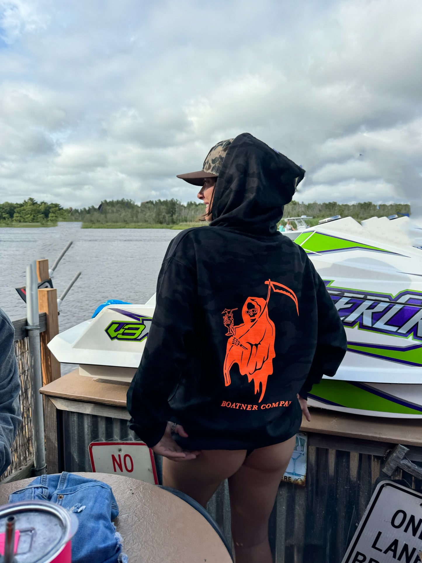 Reaper Medium-Weight Black Camo Hoodie